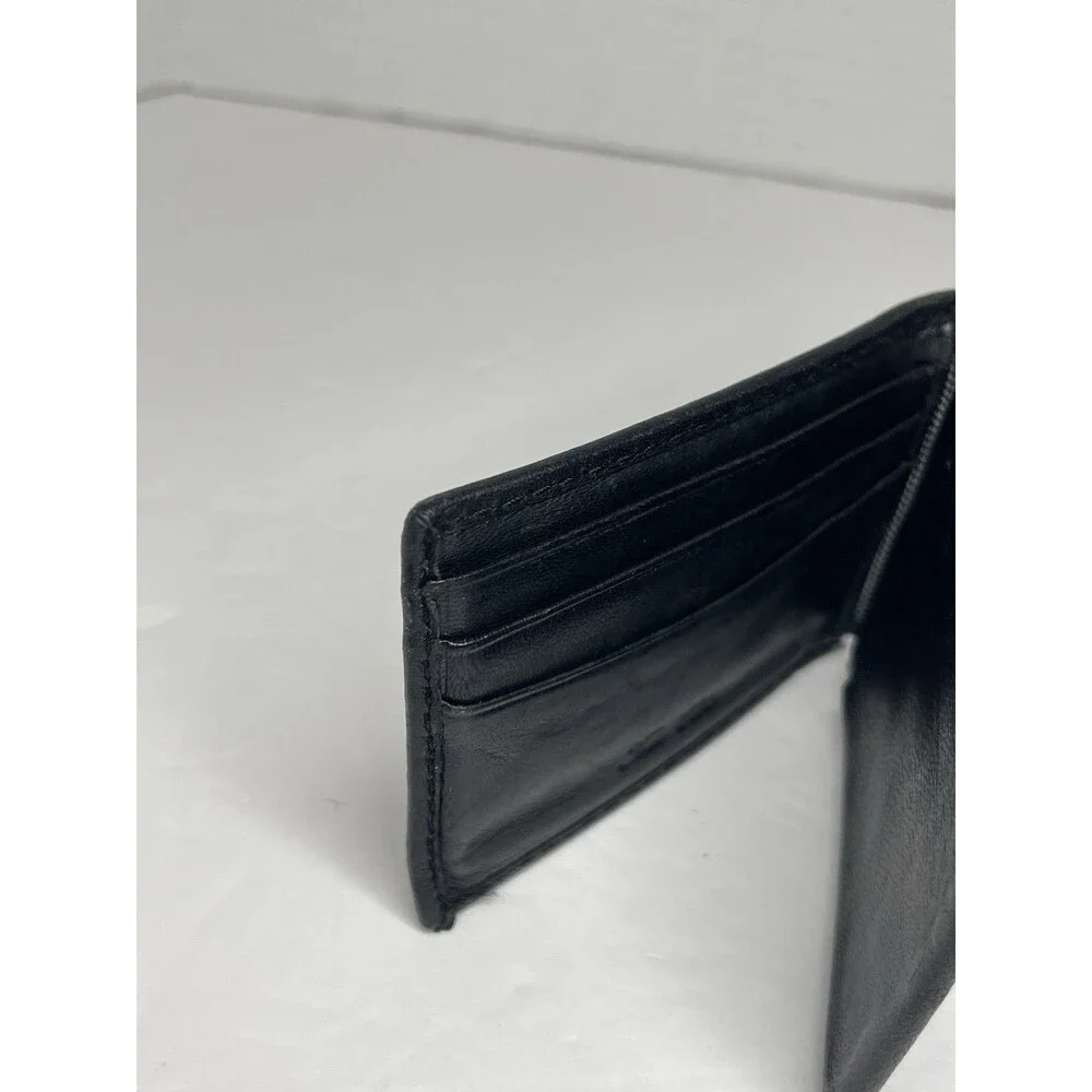 Tasso Elba Men's Black Lambs Leather Bifold Wallet